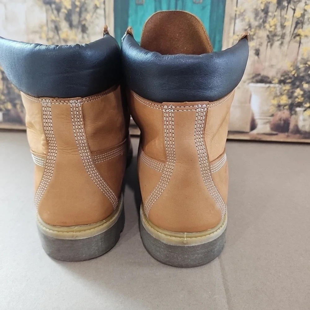 Timberland Men's Premium Waterproof Boot Rust Nubuck Medium Brown Size 13